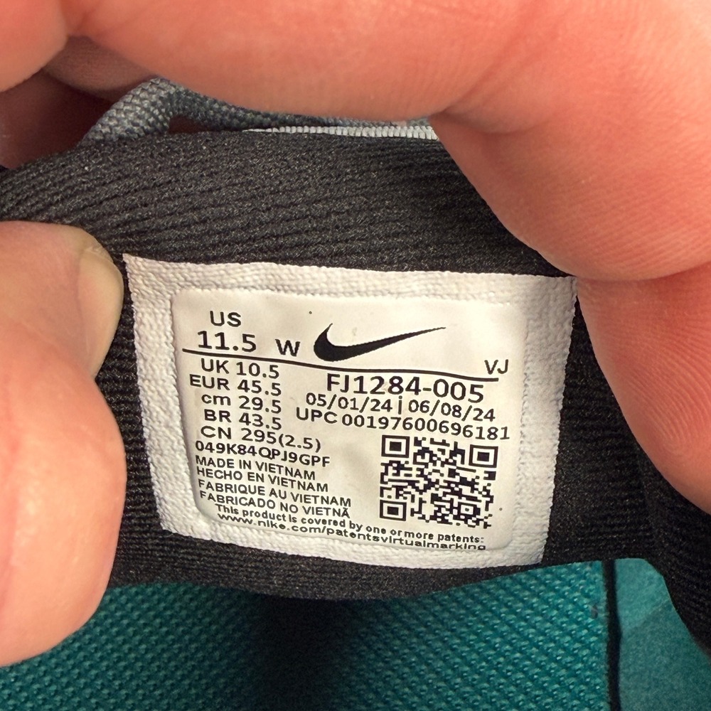 Nike Downshifter 13 Mens 11.5 11 1/2 W Wide Running Shoe White Gray Sneaker Low - Picture 14 of 16